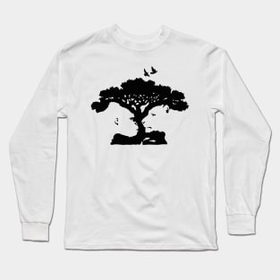 Optical Illusion - Gorilla Lion Bird Long Sleeve T-Shirt